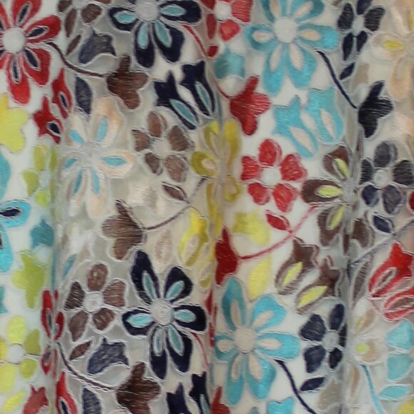 Eva Franco by Anthropologie Floral Embroidered  Midi Skirt   1X/ 16-  18W - Picture 8 of 9